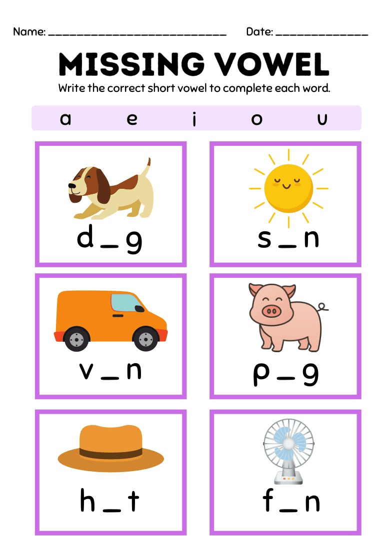 ภาษาอังกฤษ • คำศัพท์และสระ