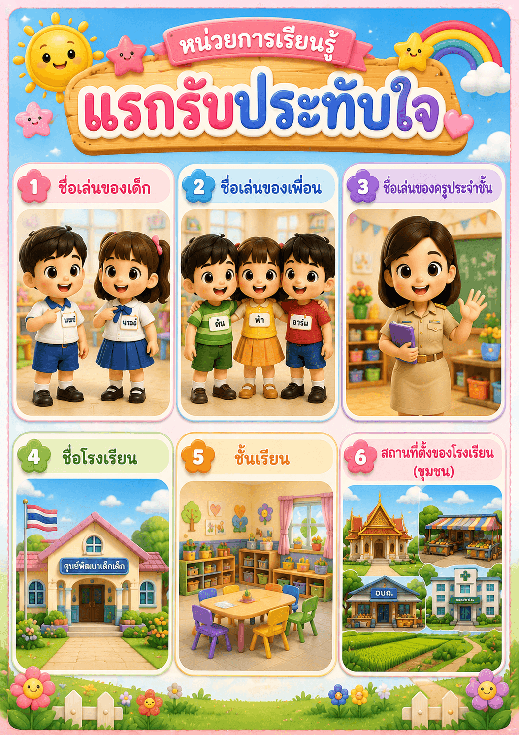 ป้ายนิเทศ • แรกรับประทับใจ